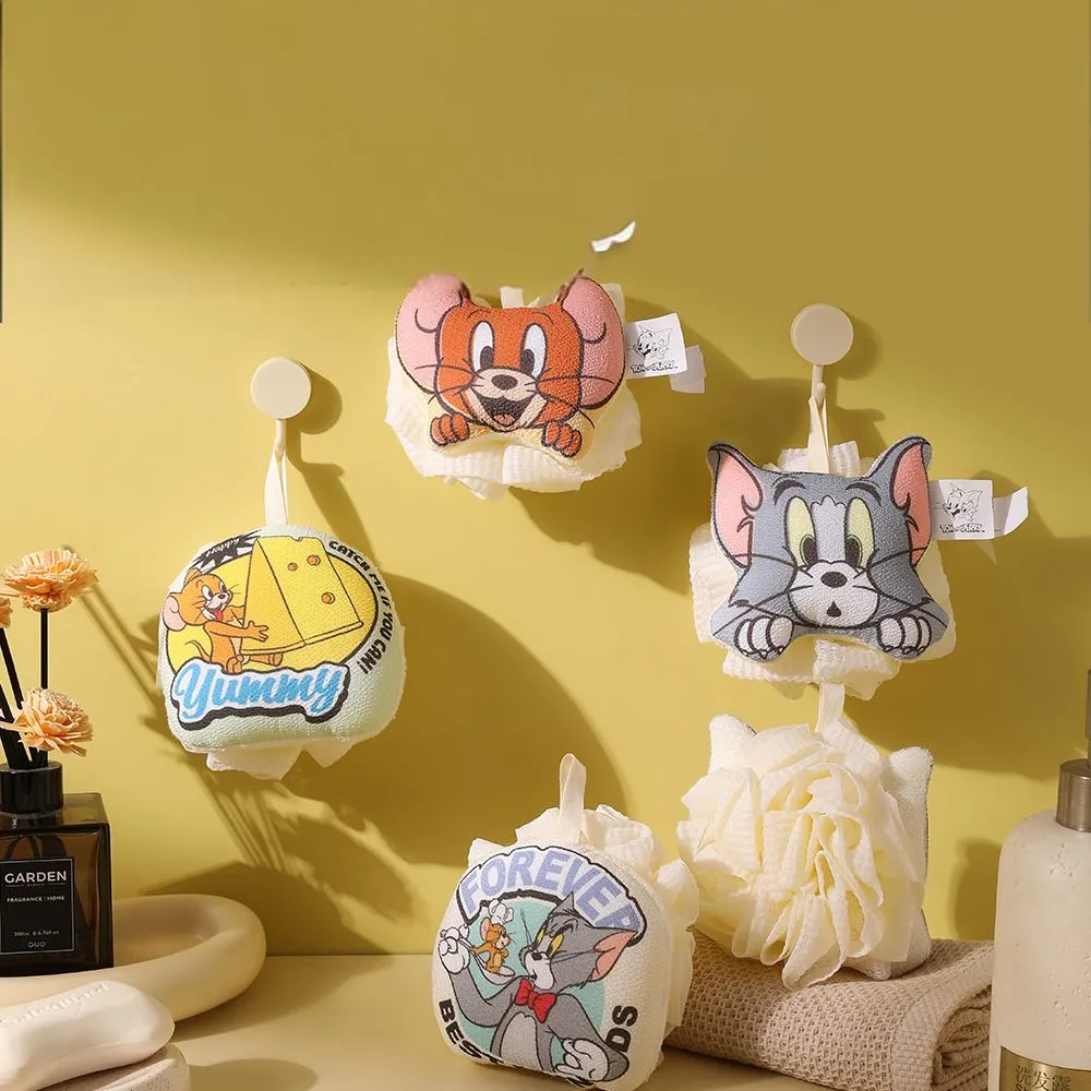 Cute Cartoon Bath Sponge & Exfoliating Mitt Set – Soft Foaming Shower Puff, Gentle Body Scrubber for Home Use, Adorable Bath Accessories for Kids and Adults